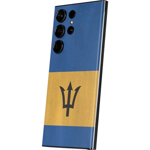 Barbados Flag Distressed Galaxy Skins